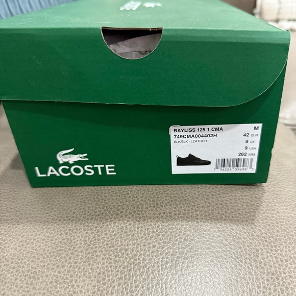 Lacoste Men's Bayliss Leather Sneakers Size 9 - Picture 8 of 10
